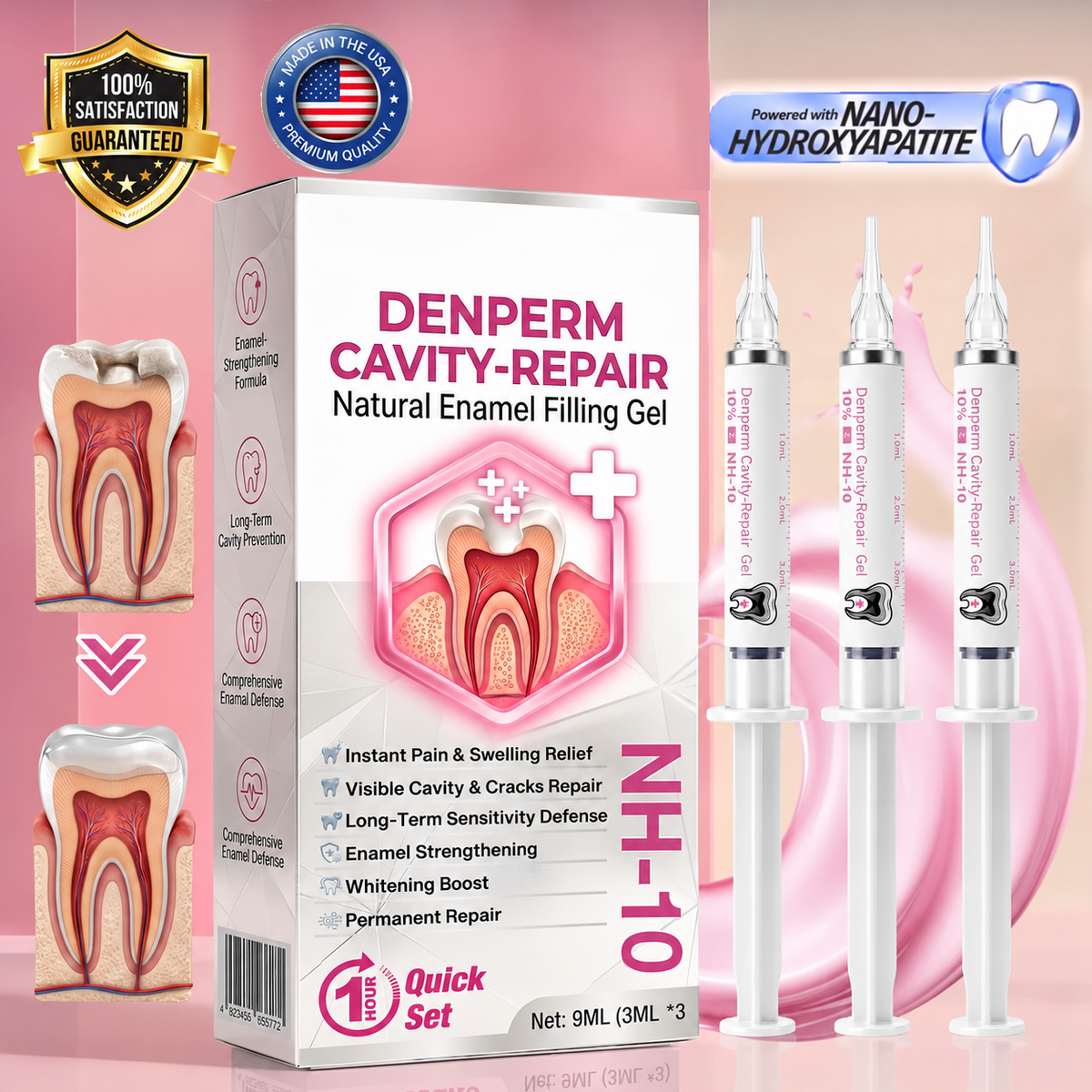 🦷🦢Healrize® Cavity-Repair Natural Enamel Filling Gel