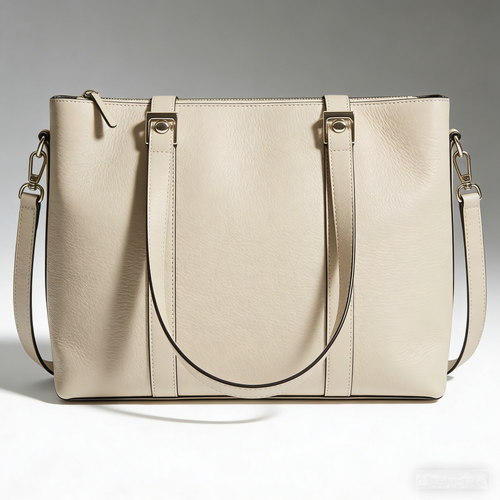 HavenTote Minimal: The Sand Pebbled Leather Structured Tote