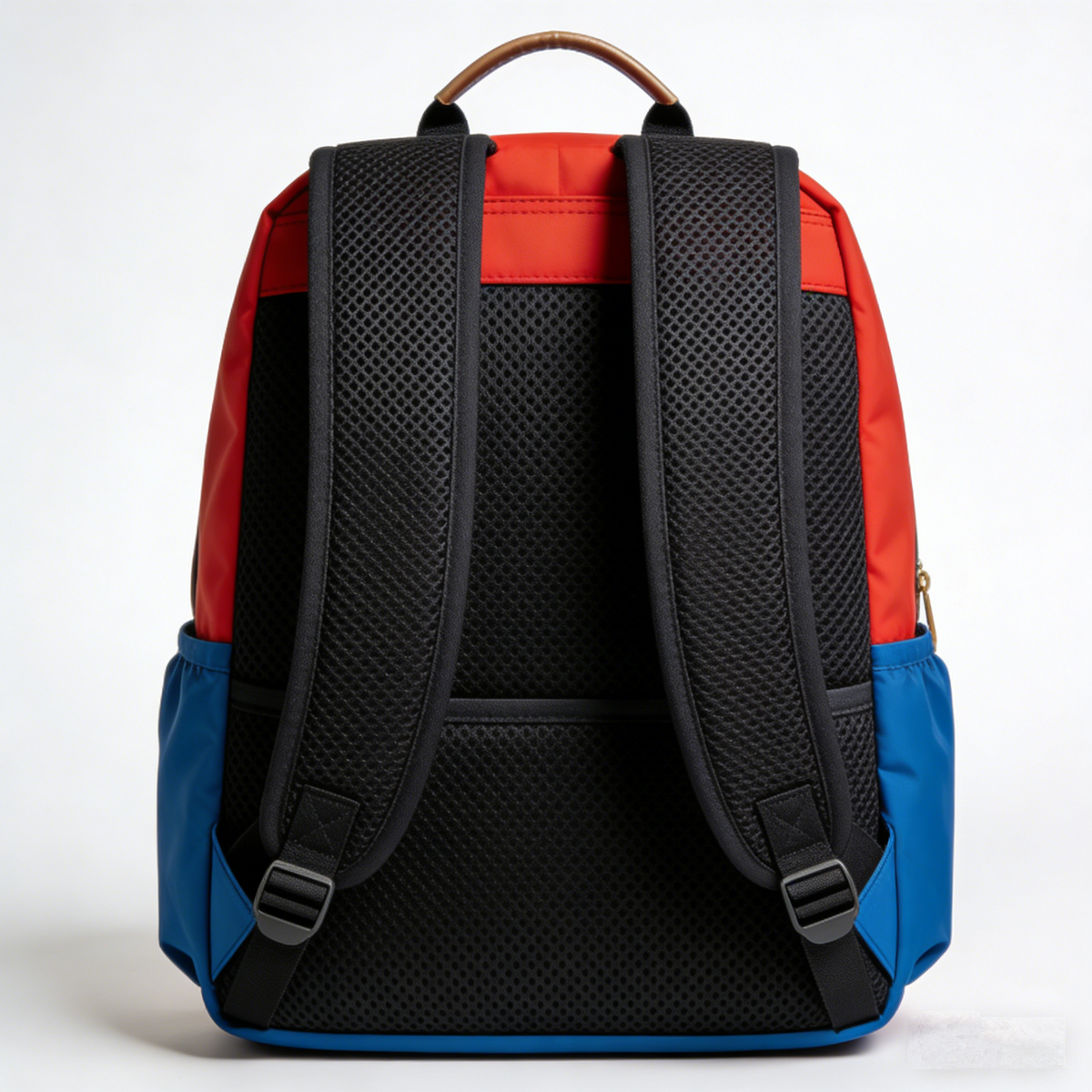 ChromaPace Commuter: The Red-Blue Color-Block Nylon Backpack