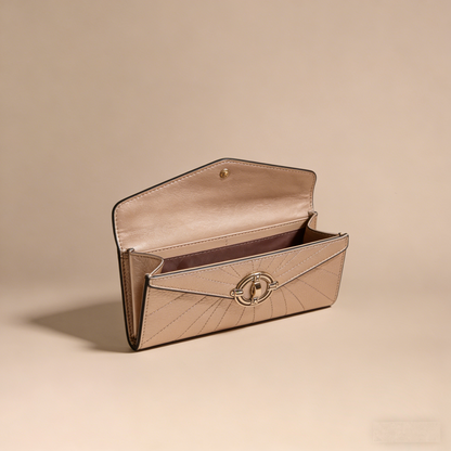 SoleilRay Clutch: The Champagne Metallic Sunburst Evening Clutch
