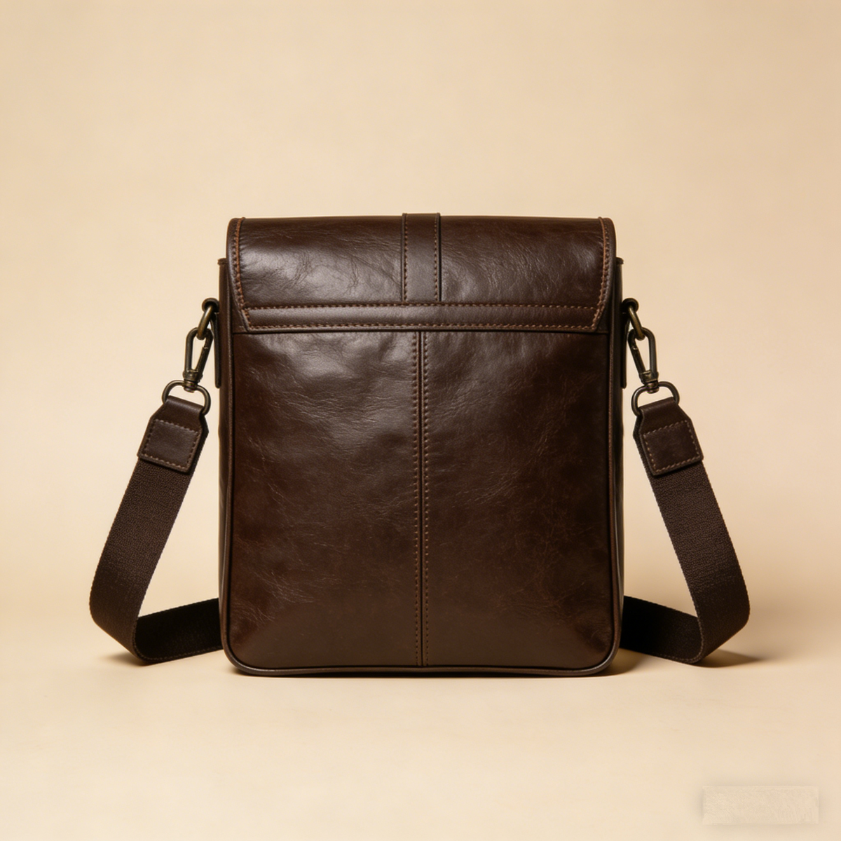 HeritagePace Messenger: The Distressed Espresso Leather Crossbody Messenger Bag