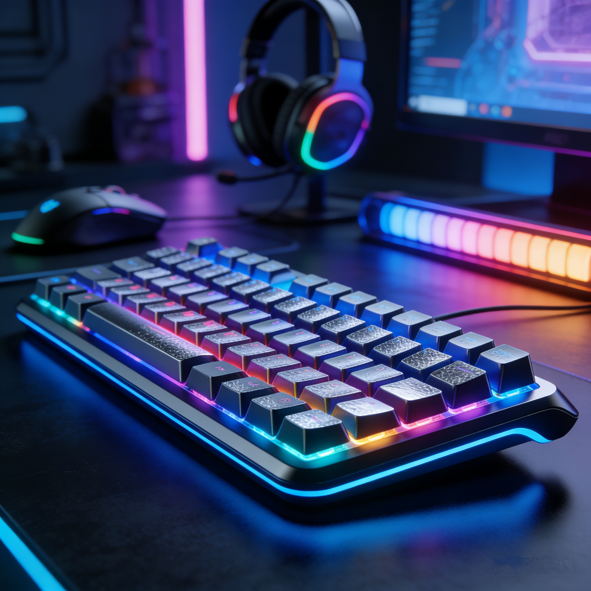 NovaGlow RGB Mechanical Gaming Keyboard: The Textured Illuminated Keycap Board