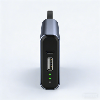 CarryCharge Pro Portable Power Bank: The Textured Aluminum Travel Charger