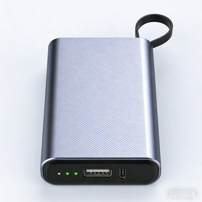 CarryCharge Pro Portable Power Bank: The Textured Aluminum Travel Charger