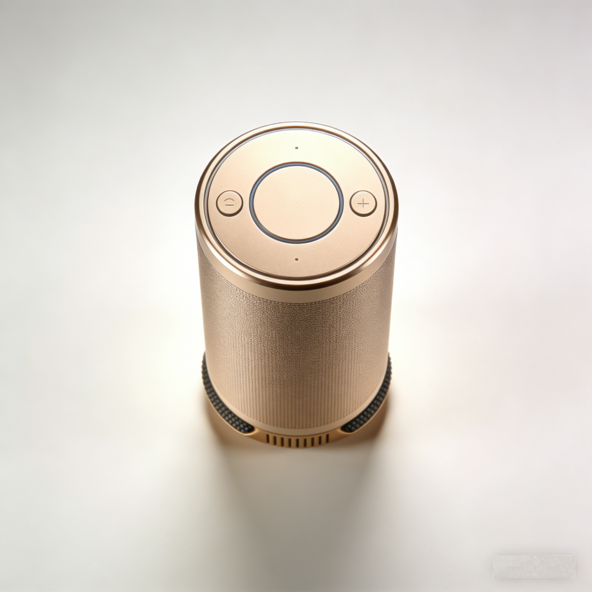 AuraCove Portable Bluetooth Speaker: The Gold Fabric Cylinder Sound Companion