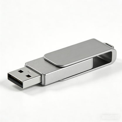 Rotacore Metal Swivel USB Drive: The Brushed Aluminum Portable Storage