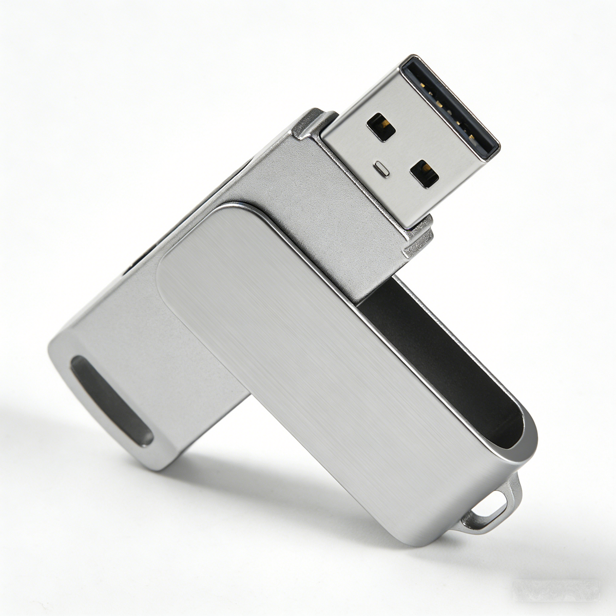 Rotacore Metal Swivel USB Drive: The Brushed Aluminum Portable Storage