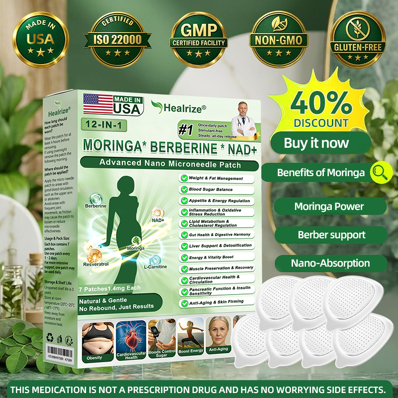 𝑶𝒇𝒇𝒊𝒄𝒊𝒂𝒍 𝑺𝒕𝒐𝒓𝒆  |  H𝐞a𝐥r𝐢z𝐞® 1𝟐-𝐈N-1 M𝐨r𝐢n𝐠a * B𝐞r𝐛e𝐫i𝐧e * N𝐀D+ 𝐀d𝐯a𝐧c𝐞d N𝐚n𝐨 𝐌i𝐜r𝐨n𝐞e𝐝l𝐞 𝐏a𝐭c𝐡 (𝐎𝐧𝐜𝐞 𝐃𝐚𝐢𝐥𝐲, 𝐯𝐢𝐬𝐢𝐛𝐥𝐞 𝐜𝐡𝐚𝐧𝐠𝐞𝐬 𝐢𝐧 𝟕 𝐝𝐚𝐲𝐬） F𝐨r 𝐎𝐛𝐞𝐬𝐢𝐭𝐲, 𝐋o𝐨s𝐞 𝐒k𝐢n, 𝐃𝐢𝐚𝐛𝐞𝐭𝐞𝐬, 𝐒𝐥𝐞𝐞𝐩 𝐀𝐩𝐧𝐞𝐚, 𝐀𝐧𝐝 𝐉𝐨𝐢𝐧𝐭 𝐈𝐬𝐬𝐮𝐞𝐬 🗓️🧬