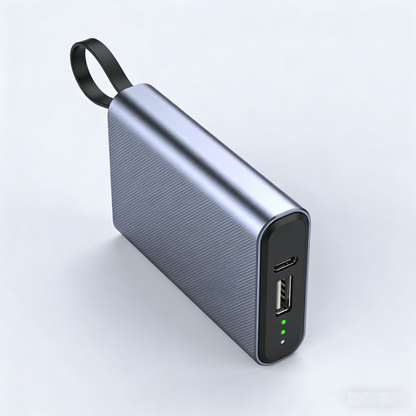 CarryCharge Pro Portable Power Bank: The Textured Aluminum Travel Charger