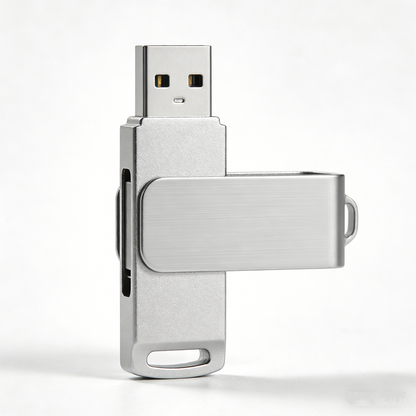 Rotacore Metal Swivel USB Drive: The Brushed Aluminum Portable Storage