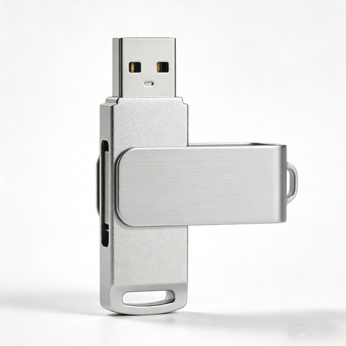 Rotacore Metal Swivel USB Drive: The Brushed Aluminum Portable Storage