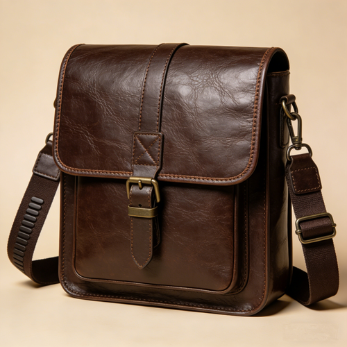 HeritagePace Messenger: The Distressed Espresso Leather Crossbody Messenger Bag
