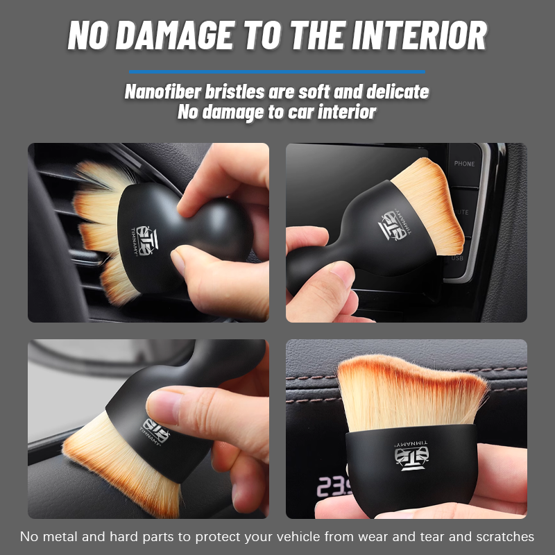 Woyuosn Soft Bristles Interior Duster🥬 – Dual Use for Wet & Dry Cleaning